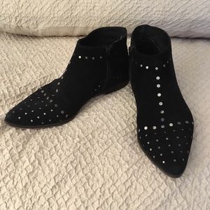 Free people black studded ankle boots